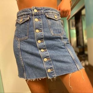 Zara Denim Button Skirt